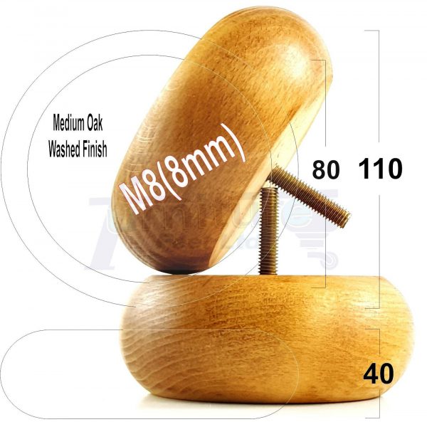 4x WOOD FURNITURE CHAIR LEGS M8(8mm) REPLACEMENT SOFA / SETTEE FEET 40mm HIGH - Image 40
