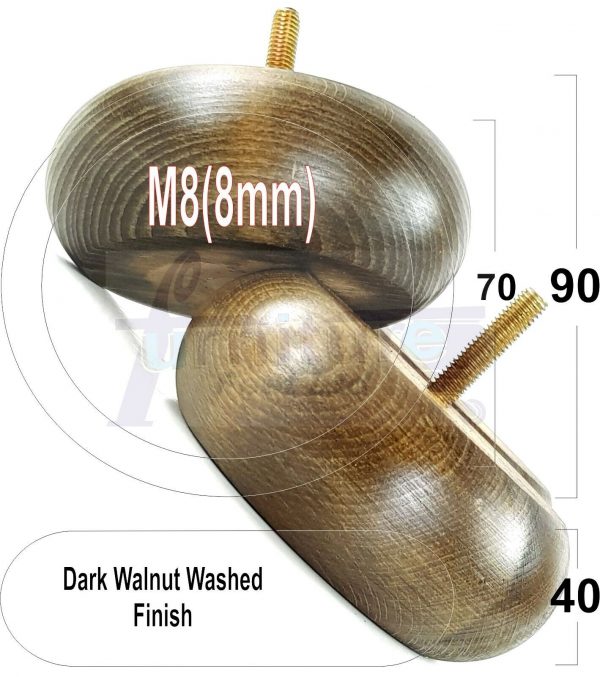 4x WOOD FURNITURE CHAIR LEGS M8(8mm) REPLACEMENT SOFA / SETTEE FEET 40mm HIGH - Image 19