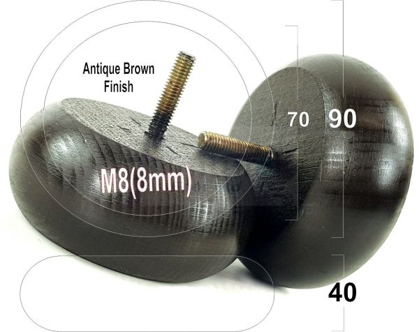 4x WOOD FURNITURE CHAIR LEGS M8(8mm) REPLACEMENT SOFA / SETTEE FEET 40mm HIGH - Image 14