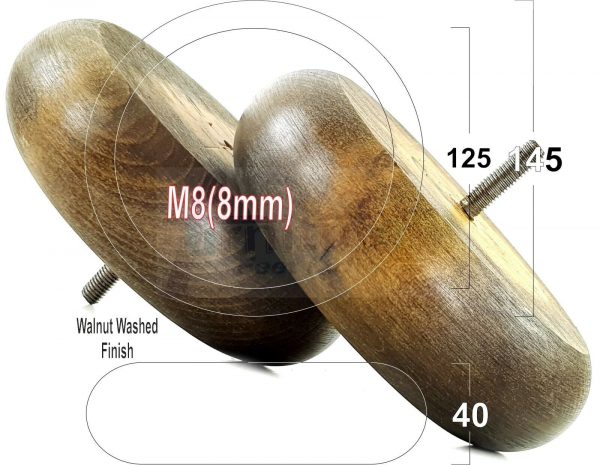 4x WOOD FURNITURE CHAIR LEGS M8(8mm) REPLACEMENT SOFA / SETTEE FEET 40mm HIGH - Image 53
