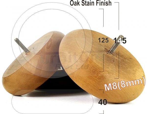 4x WOOD FURNITURE CHAIR LEGS M8(8mm) REPLACEMENT SOFA / SETTEE FEET 40mm HIGH - Image 62