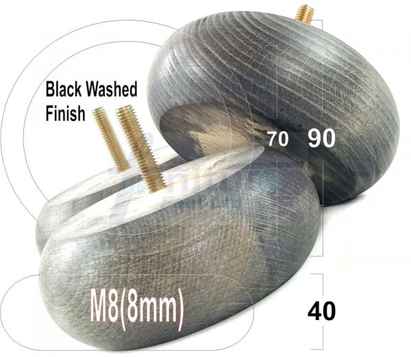 4x WOOD FURNITURE CHAIR LEGS M8(8mm) REPLACEMENT SOFA / SETTEE FEET 40mm HIGH - Image 16