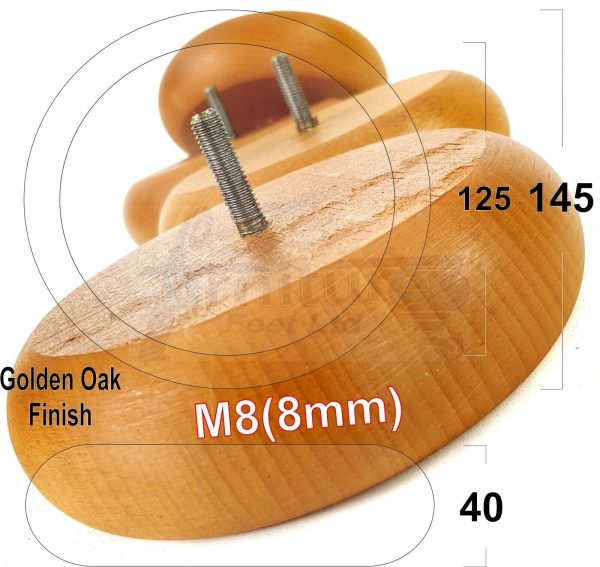 4x WOOD FURNITURE CHAIR LEGS M8(8mm) REPLACEMENT SOFA / SETTEE FEET 40mm HIGH - Image 55