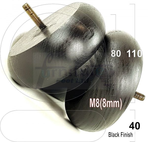 4x WOOD FURNITURE CHAIR LEGS M8(8mm) REPLACEMENT SOFA / SETTEE FEET 40mm HIGH - Image 33