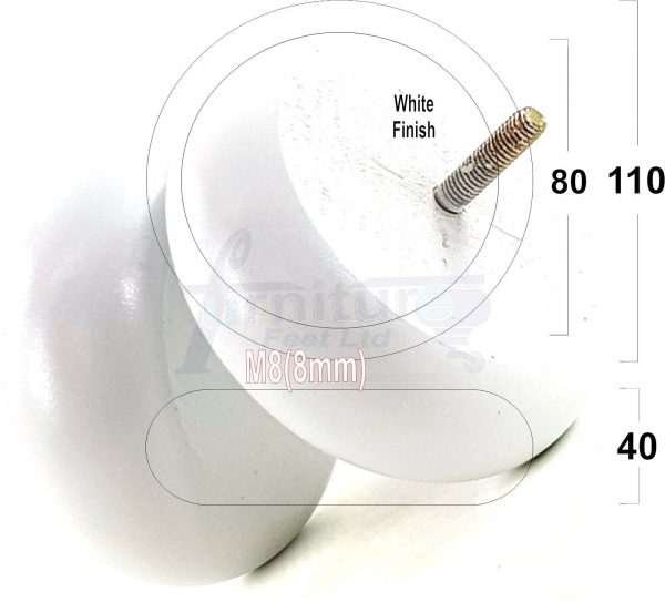 4x WOOD FURNITURE CHAIR LEGS M8(8mm) REPLACEMENT SOFA / SETTEE FEET 40mm HIGH - Image 48