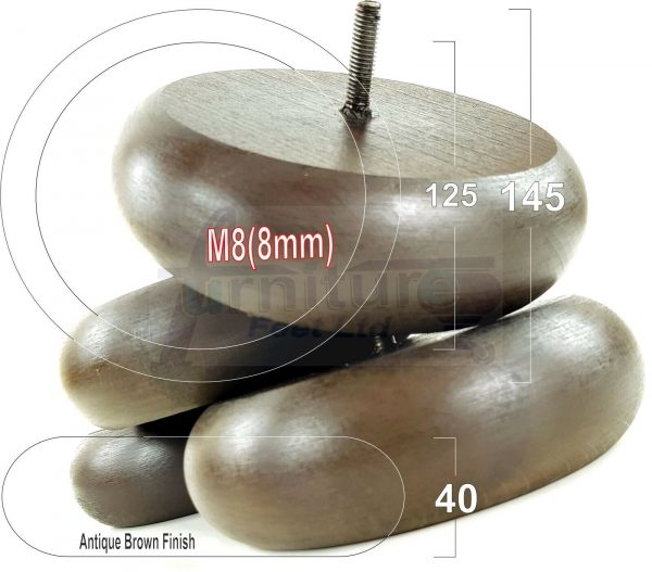 4x WOOD FURNITURE CHAIR LEGS M8(8mm) REPLACEMENT SOFA / SETTEE FEET 40mm HIGH - Image 49