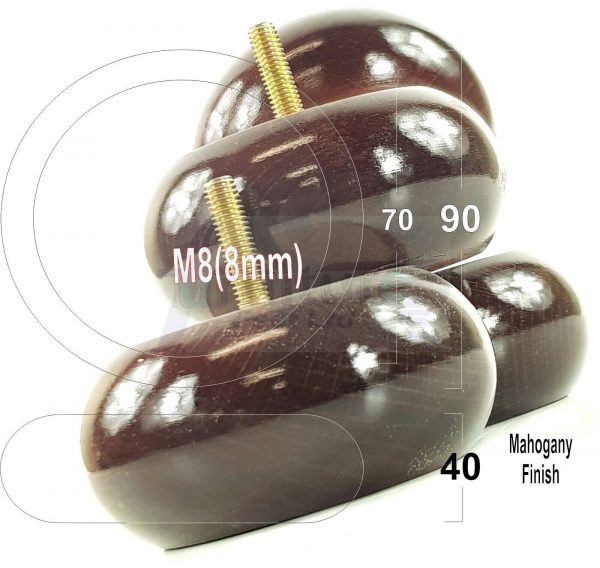 4x WOOD FURNITURE CHAIR LEGS M8(8mm) REPLACEMENT SOFA / SETTEE FEET 40mm HIGH - Image 21