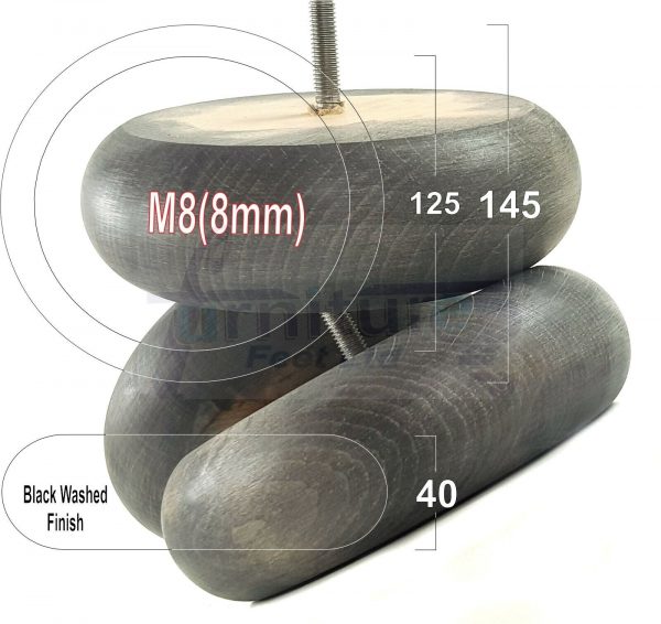 4x WOOD FURNITURE CHAIR LEGS M8(8mm) REPLACEMENT SOFA / SETTEE FEET 40mm HIGH - Image 51