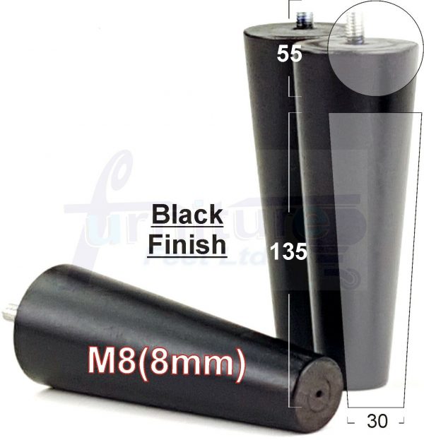4x WOOD REPLACEMENT FURNITURE CHAIR LEGS M8(8mm) SOFA - SETTEE FEET 135mm HIGH - Image 16