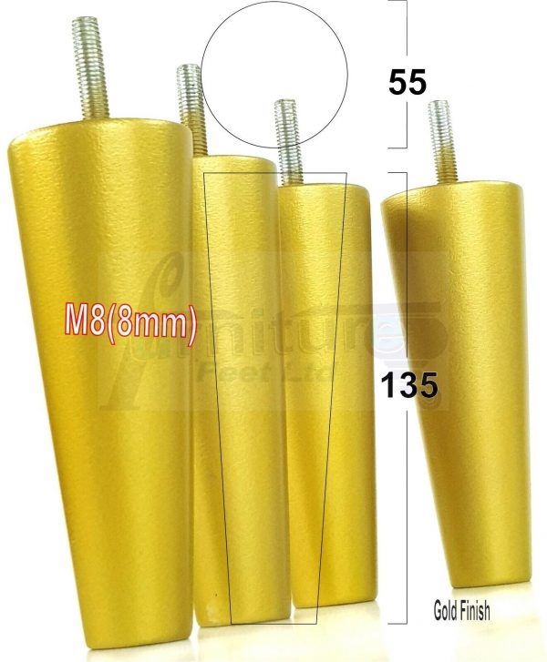 4x WOOD REPLACEMENT FURNITURE CHAIR LEGS M8(8mm) SOFA - SETTEE FEET 135mm HIGH - Image 22