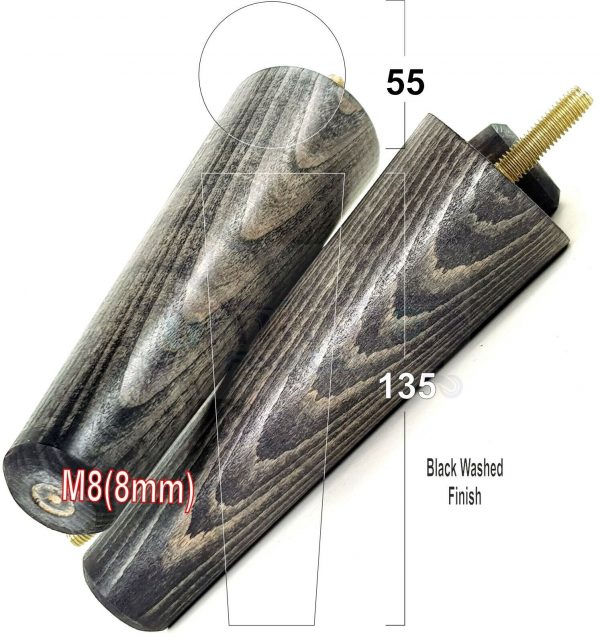 4x WOOD REPLACEMENT FURNITURE CHAIR LEGS M8(8mm) SOFA - SETTEE FEET 135mm HIGH - Image 17