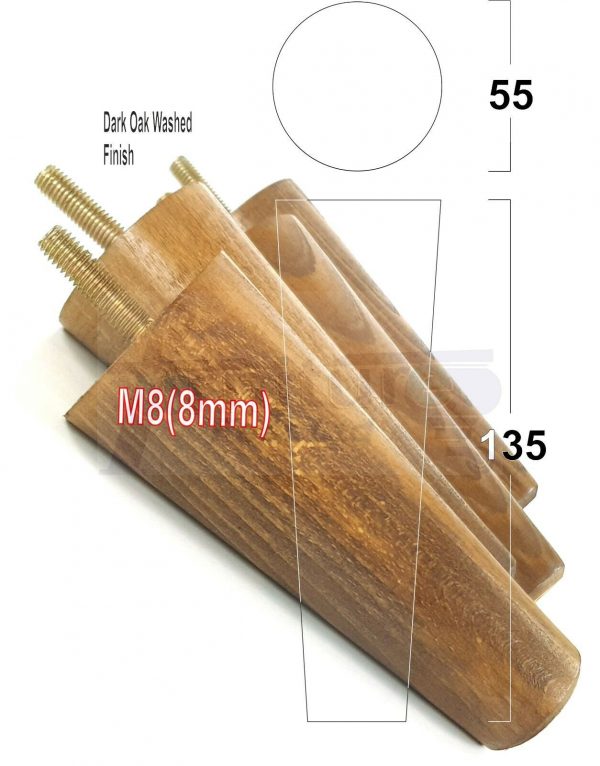 4x WOOD REPLACEMENT FURNITURE CHAIR LEGS M8(8mm) SOFA - SETTEE FEET 135mm HIGH - Image 20