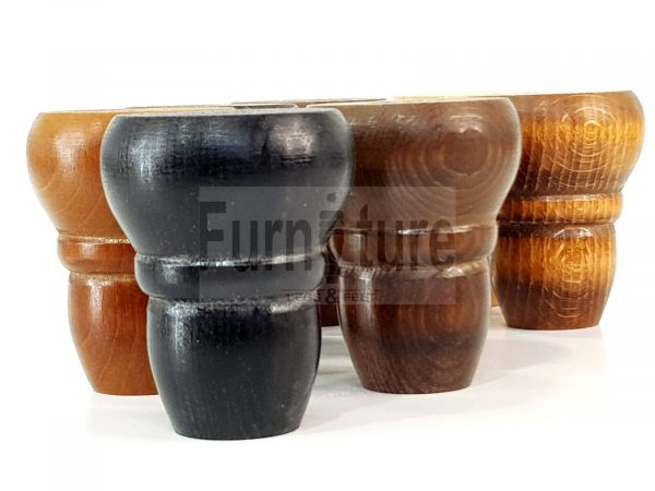4 Replacement Turned Furniture Sofa Legs Chair Settee Self-Fixing Feet 82mm High - Image 5
