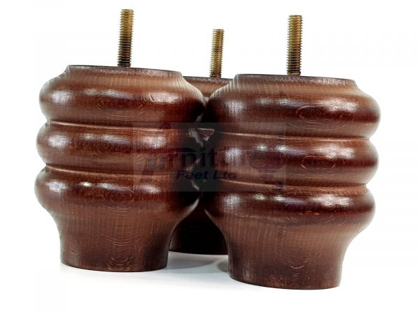 4 Replacement Turned Mahogany Wood Furniture Sofa Leg M8 Chair Settee Feet 100mm - Image 11