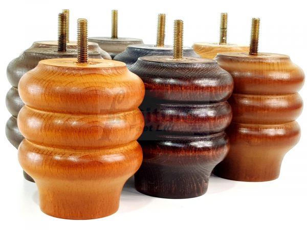 4 Replacement Turned Mahogany Wood Furniture Sofa Leg M8 Chair Settee Feet 100mm - Image 14