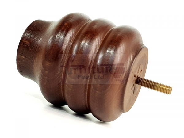 4 Replacement Turned Mahogany Wood Furniture Sofa Leg M8 Chair Settee Feet 100mm - Image 7
