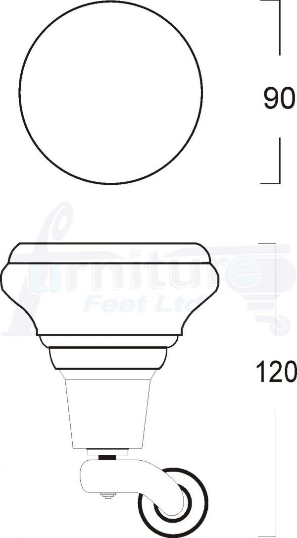 4 Wooden Furniture Sofa Legs M8(8mm) Replacment Chair Feet & Castors 120mm HIGH - Image 13