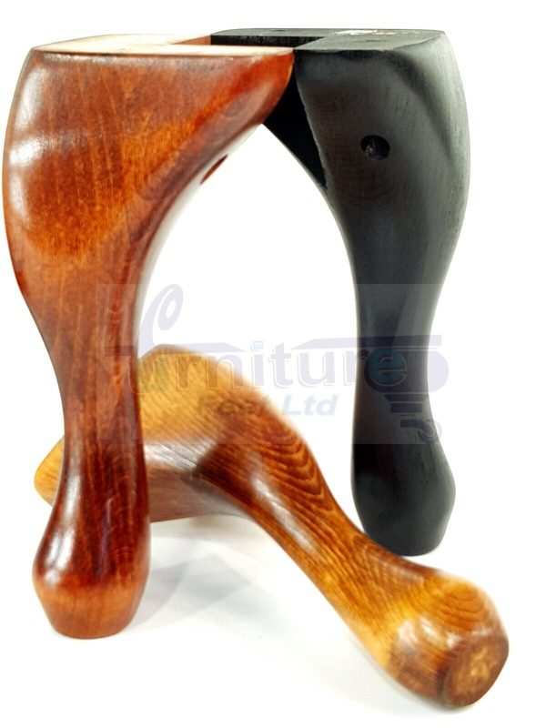 4 Wooden Traditional Queen Anne Furniture Legs 200mm Sofa Chair Beds (Self-Fix) - Image 7