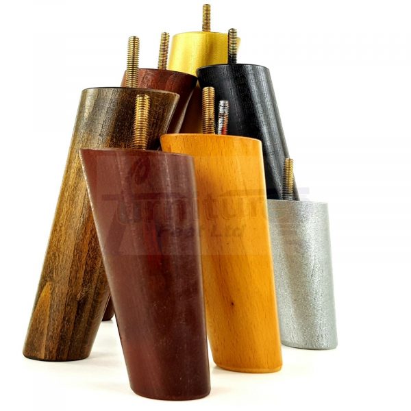 4x ANGLED WOODEN SETTEE LEGS 240mm High SOFA FURNITURE REPLACEMENT FEET M8(8mm) - Image 11