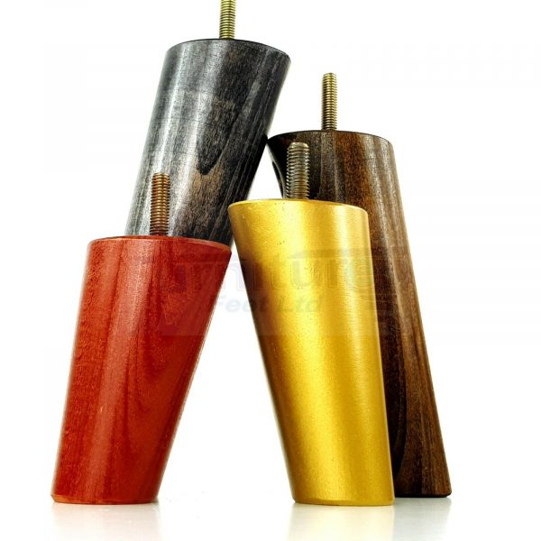 4x ANGLED WOODEN SETTEE LEGS 240mm High SOFA FURNITURE REPLACEMENT FEET M8(8mm) - Image 12