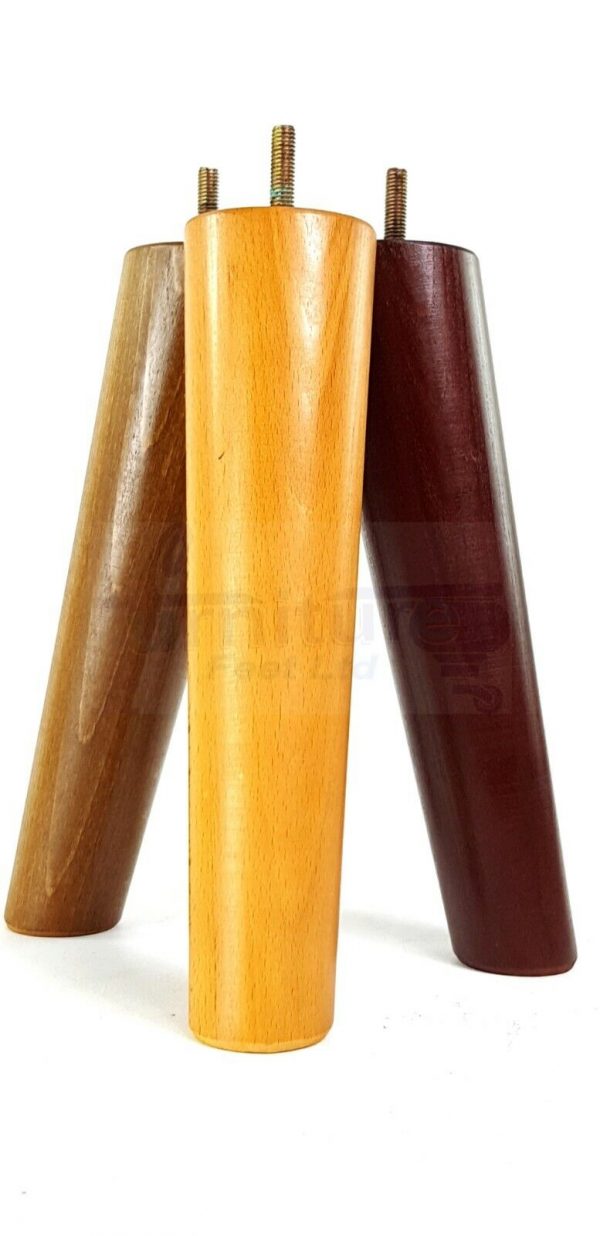 4x ANGLED WOODEN SETTEE LEGS 240mm High SOFA FURNITURE REPLACEMENT FEET M8(8mm) - Image 7