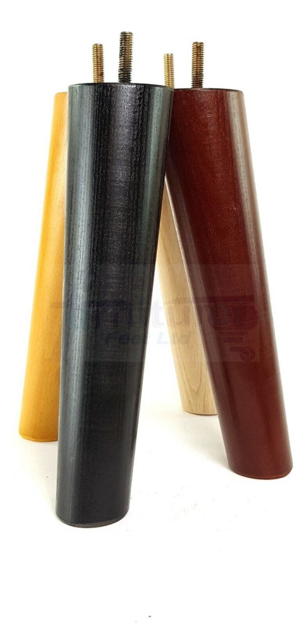 4x ANGLED WOODEN SETTEE LEGS 240mm High SOFA FURNITURE REPLACEMENT FEET M8(8mm) - Image 8