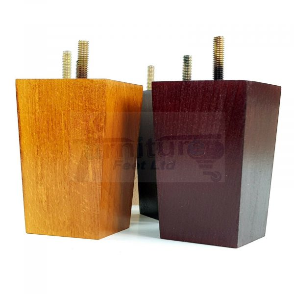 4x BLOCK WOOD REPLACEMENT FURNITURE SOFA LEGS M8(8mm) SETTEE FEET 100mm HIGH - Image 5