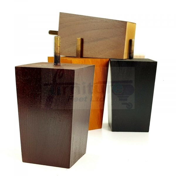 4x BLOCK WOOD REPLACEMENT FURNITURE SOFA LEGS M8(8mm) SETTEE FEET 100mm HIGH - Image 7