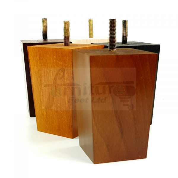 4x BLOCK WOOD REPLACEMENT FURNITURE SOFA LEGS M8(8mm) SETTEE FEET 100mm HIGH - Image 8