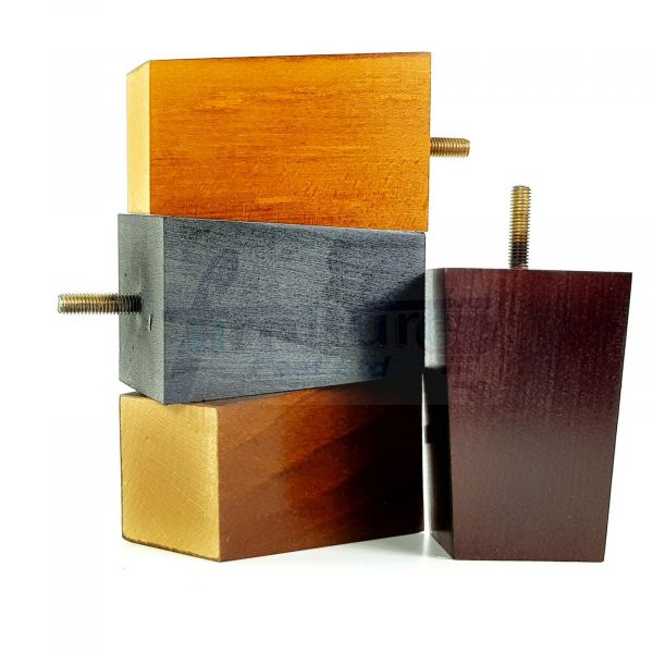 4x BLOCK WOOD REPLACEMENT FURNITURE SOFA LEGS M8(8mm) SETTEE FEET 100mm HIGH - Image 9
