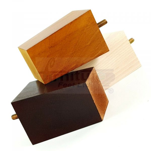 4x BLOCK WOOD REPLACEMENT FURNITURE SOFA LEGS M8(8mm) SETTEE FEET 100mm HIGH - Image 10