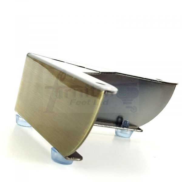 4x Antique Brass Cabinet Furniture Sofa Feet Metal Corner Chair Legs 50mm High Pre-Drilled for Screws - Image 5