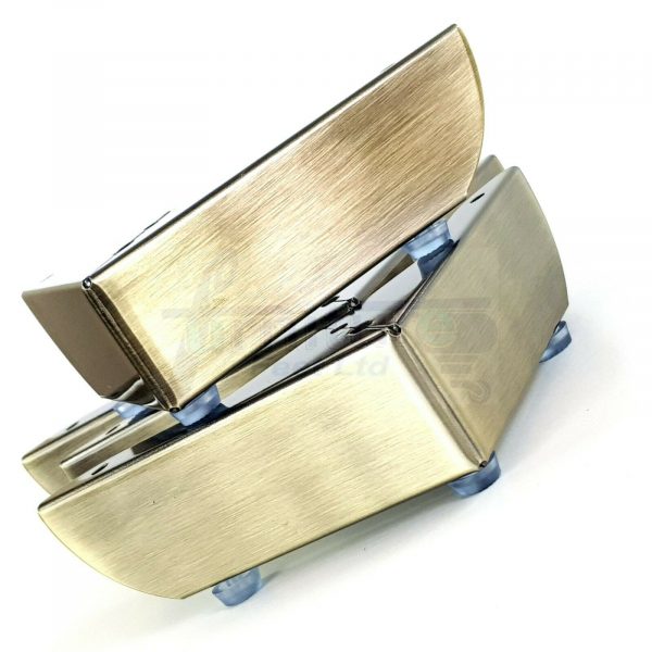 4x Antique Brass Cabinet Furniture Sofa Feet Metal Corner Chair Legs 50mm High Pre-Drilled for Screws - Image 7