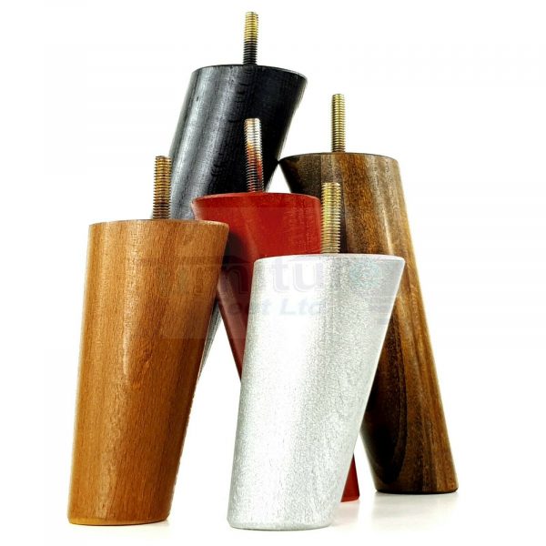 4x SOLID WOOD ANGLED SETTEE LEGS 230mm High FURNITURE REPLACEMENT FEET M8(8mm) - Image 12