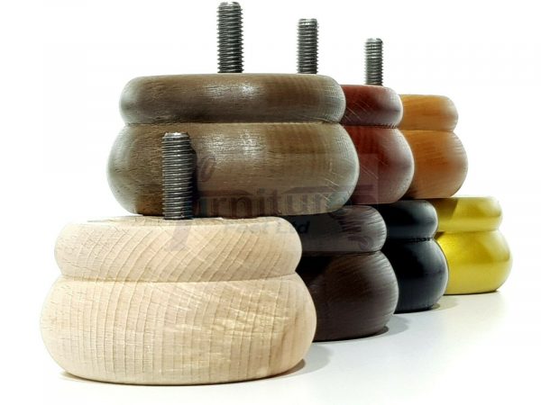 4x SOLID WOODEN FURNITURE LEGS M8(8mm) CHAIR REPLACEMENT BUN FEET 50mm HIGH - Image 11
