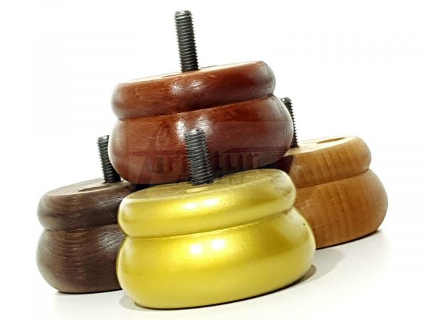 4x SOLID WOODEN FURNITURE LEGS M8(8mm) CHAIR REPLACEMENT BUN FEET 50mm HIGH - Image 5