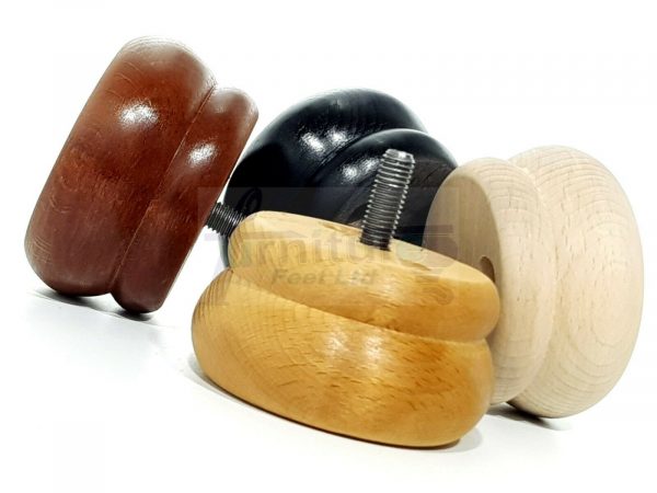 4x SOLID WOODEN FURNITURE LEGS M8(8mm) CHAIR REPLACEMENT BUN FEET 50mm HIGH - Image 8