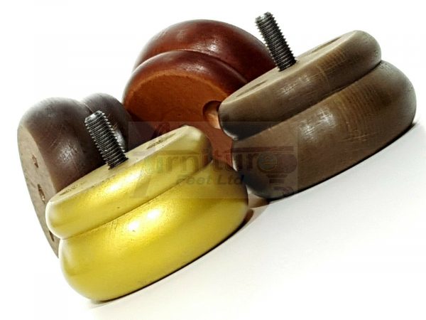 4x SOLID WOODEN FURNITURE LEGS M8(8mm) CHAIR REPLACEMENT BUN FEET 50mm HIGH - Image 10