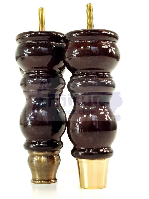 4x Slipper Cup Wood Furniture Legs M8 Replacement Sofa, Chair, Settee Feet 175mm - Image 4