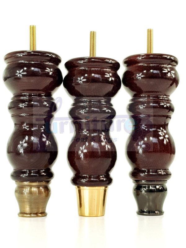 4x Slipper Cup Wood Furniture Legs M8 Replacement Sofa, Chair, Settee Feet 175mm - Image 8