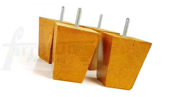 4x Sofa Furniture Legs Soild Wood Chair Feet M8 for Settees Footstool 100mm High - Image 5