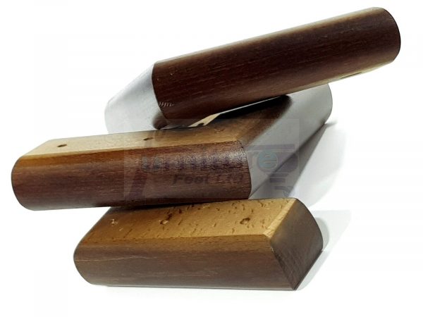 4x Solid Wood Brown Furniture Sofa Chair Settee Legs Replacement Feet 40mm High - Image 4