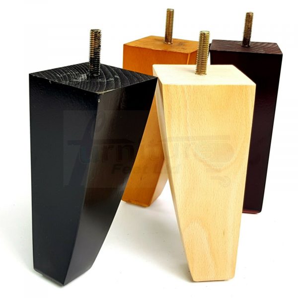 4x TAPERED WOODEN SOFA LEGS 150mm High CHAIR REPLACEMENT FURNITURE FEET M8(8mm) - Image 4