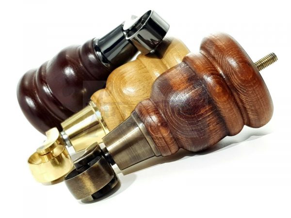 4x WOOD FURNITURE LEGS M8 REPLACEMENT BRASS CAULDRON CASTOR FEET 165mm HIGH - Image 11
