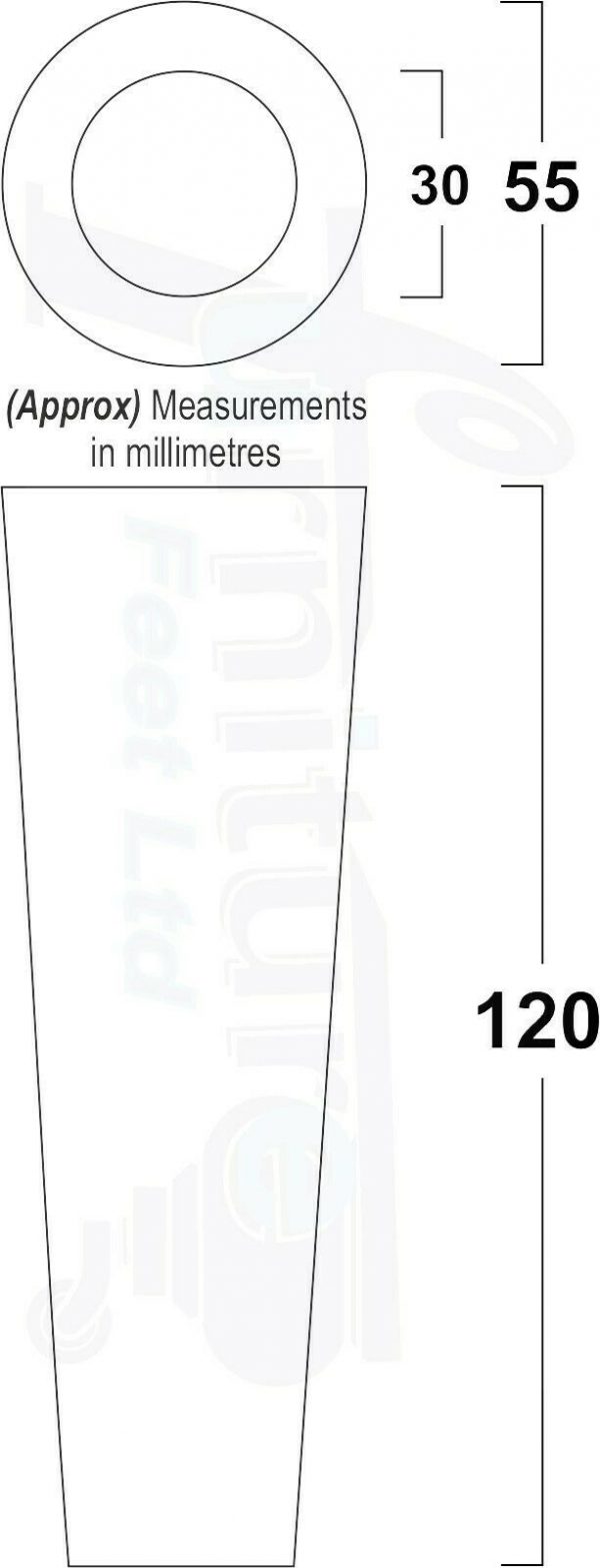 4x WOOD REPLACEMENT FURNITURE CHAIR LEGS M10(10mm) SOFA - SETTEE FEET 120mm HIGH - Image 3