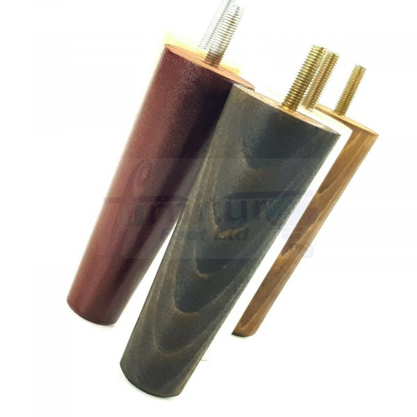 4x WOOD REPLACEMENT FURNITURE CHAIR LEGS M10(10mm) SOFA - SETTEE FEET 120mm HIGH - Image 4