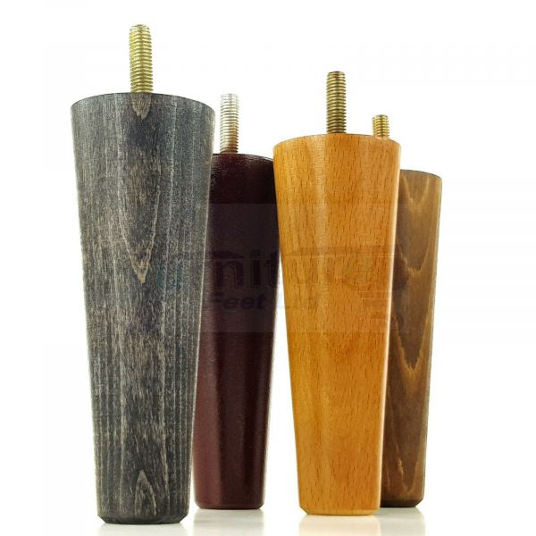 4x WOOD REPLACEMENT FURNITURE CHAIR LEGS M10(10mm) SOFA - SETTEE FEET 120mm HIGH - Image 8