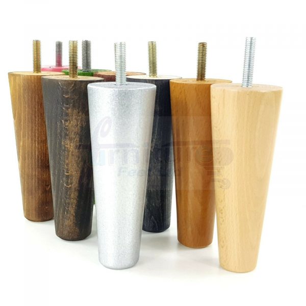 4x WOOD REPLACEMENT FURNITURE CHAIR LEGS M10(10mm) SOFA - SETTEE FEET 120mm HIGH - Image 9