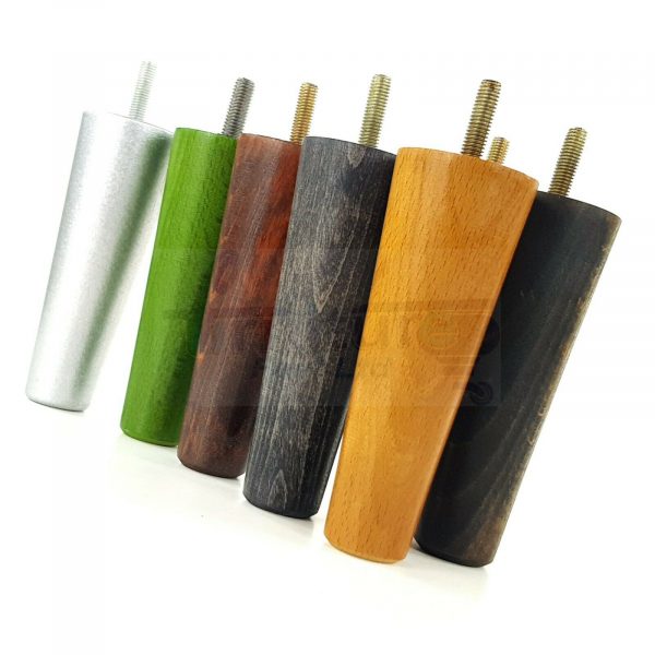 4x WOOD REPLACEMENT FURNITURE CHAIR LEGS M10(10mm) SOFA - SETTEE FEET 120mm HIGH - Image 10