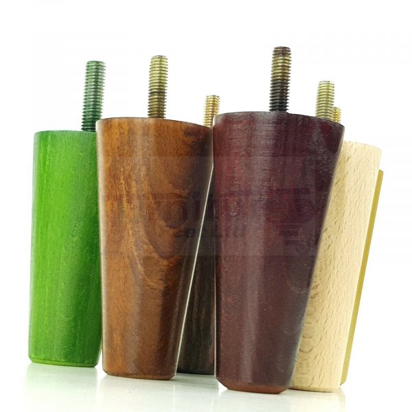 4x WOOD REPLACEMENT FURNITURE CHAIR LEGS M8(8mm) SOFA - SETTEE FEET 100mm HIGH - Image 7